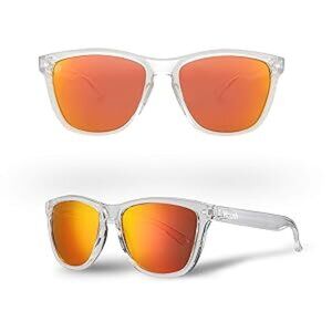 WOOSH Polarized Sunglasses Lightweight Unisex with UV Protection, Bocas Sunrise